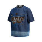 漸變牛仔水洗短袖