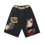 Embroidered Puppy Shorts