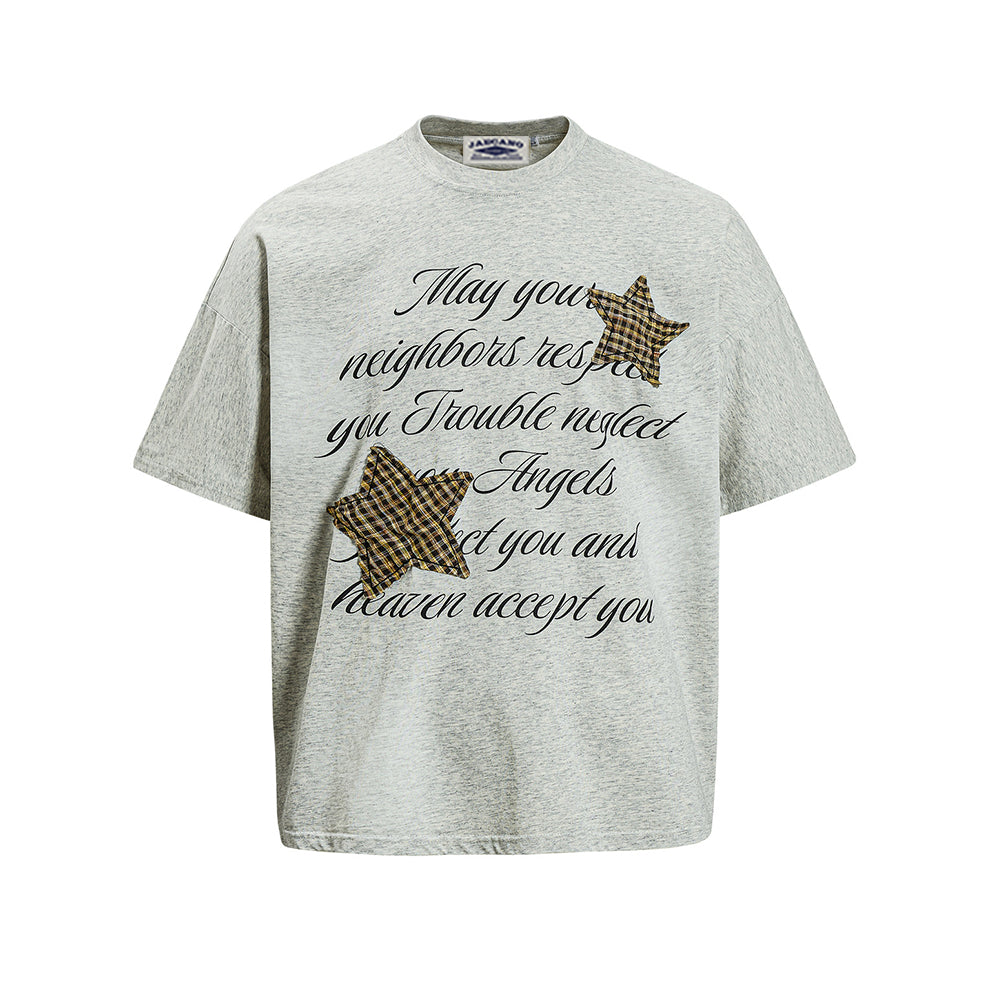 星星貼布情侶短袖