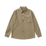 Retro plaid long-sleeved shirt