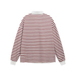Striped embroidered polo long sleeves