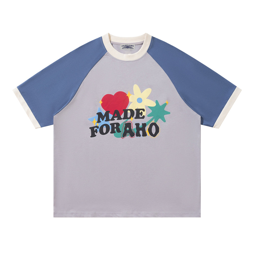 復古愛心花朵短袖