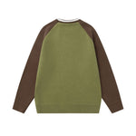 Contrast color pullover sweater