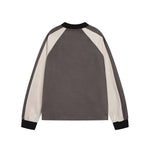 撞色字母長袖衛衣