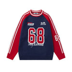 Contrast color pullover sweater