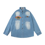 復古水洗牛仔襯衫