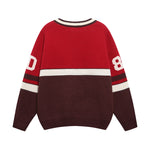 復古拼色針織衫