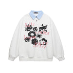 假兩件翻領衛衣