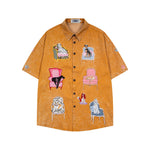 狗狗刺綉牛仔襯衫