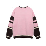 Retro contrasting color sweater