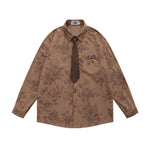 Floral Tie Long Sleeve Shirt