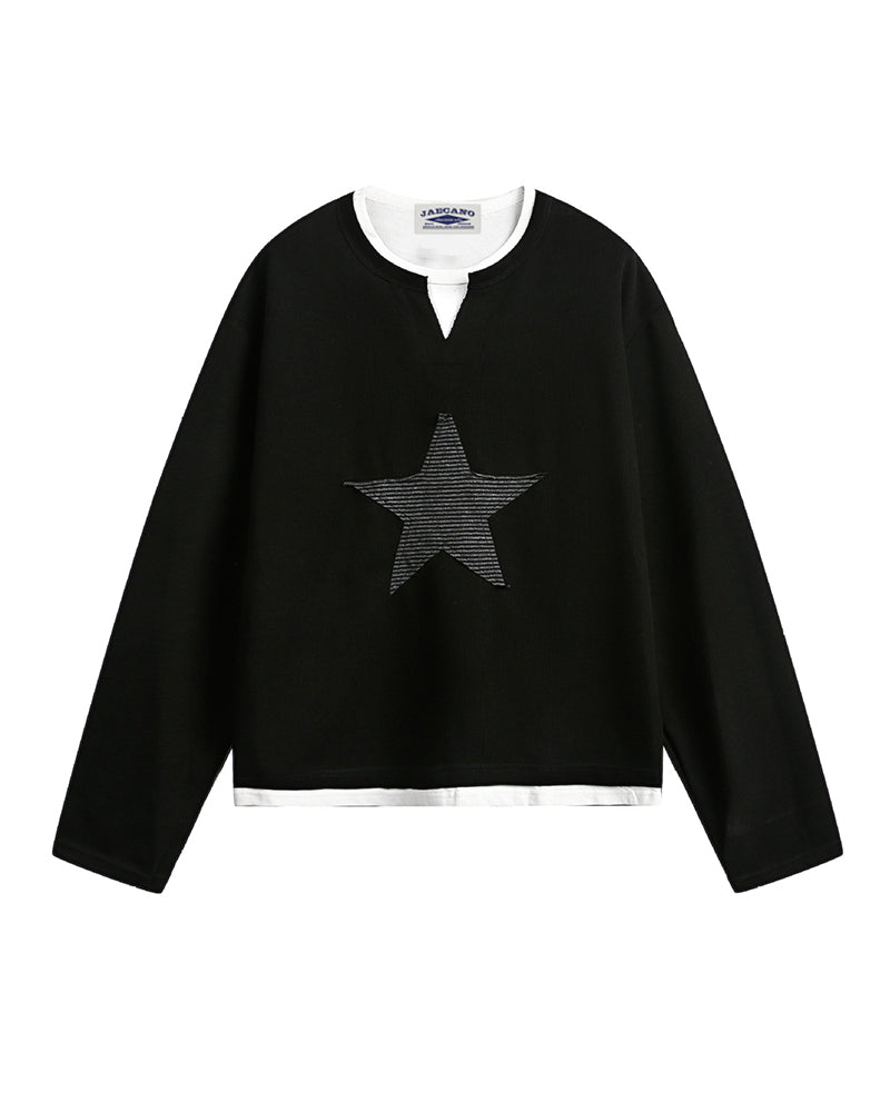 Retro Star Casual Long Sleeve