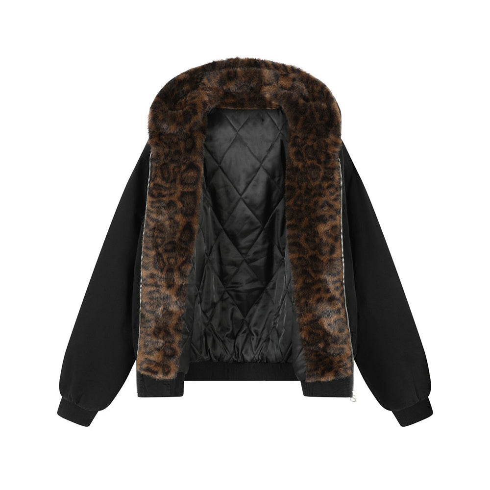 Patchwork cotton-padded jacket