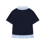 American style fake two-piece short sleeves (women's)