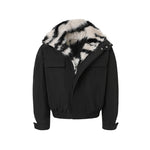 Zebra-print cotton coat