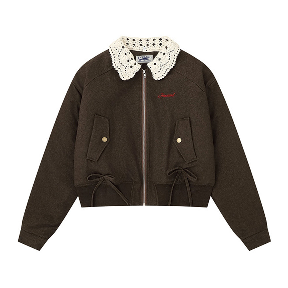 Retro-style knitted cotton coat (women's)