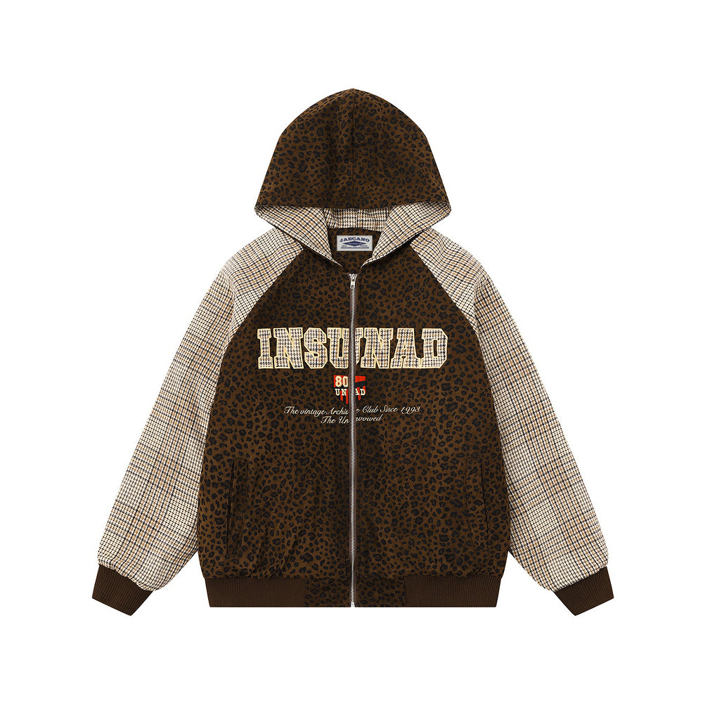 Leopard print casual cotton jacket