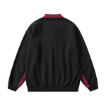 格子拼接翻領衛衣