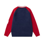 Contrast color pullover sweater