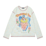 재미있는 패턴의 루즈핏 긴팔 티셔츠