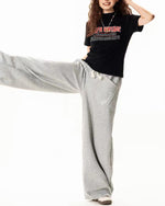 레터 프린트 라운드넥 반팔 (여성용)