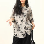Retro all-over butterfly shirt