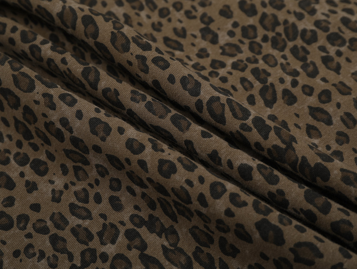 Retro Leopard Hooded Zip Jacket