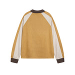 撞色字母長袖衛衣