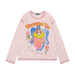 재미있는 패턴의 루즈핏 긴팔 티셔츠