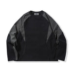 Contrast color stitching sweatshirt