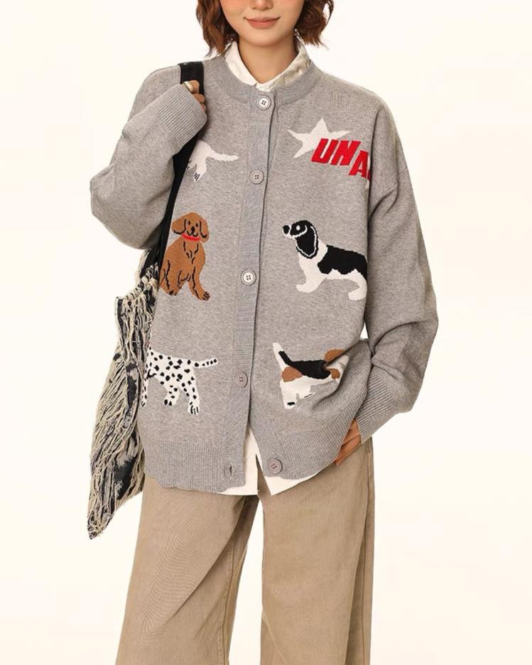 Cute cartoon cardigan jacket