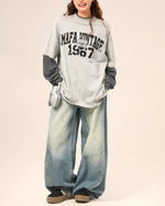 復古假兩件百搭上衣