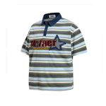 刺綉拼接休閑短袖