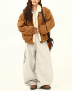 Retro lapel cotton jacket (women)