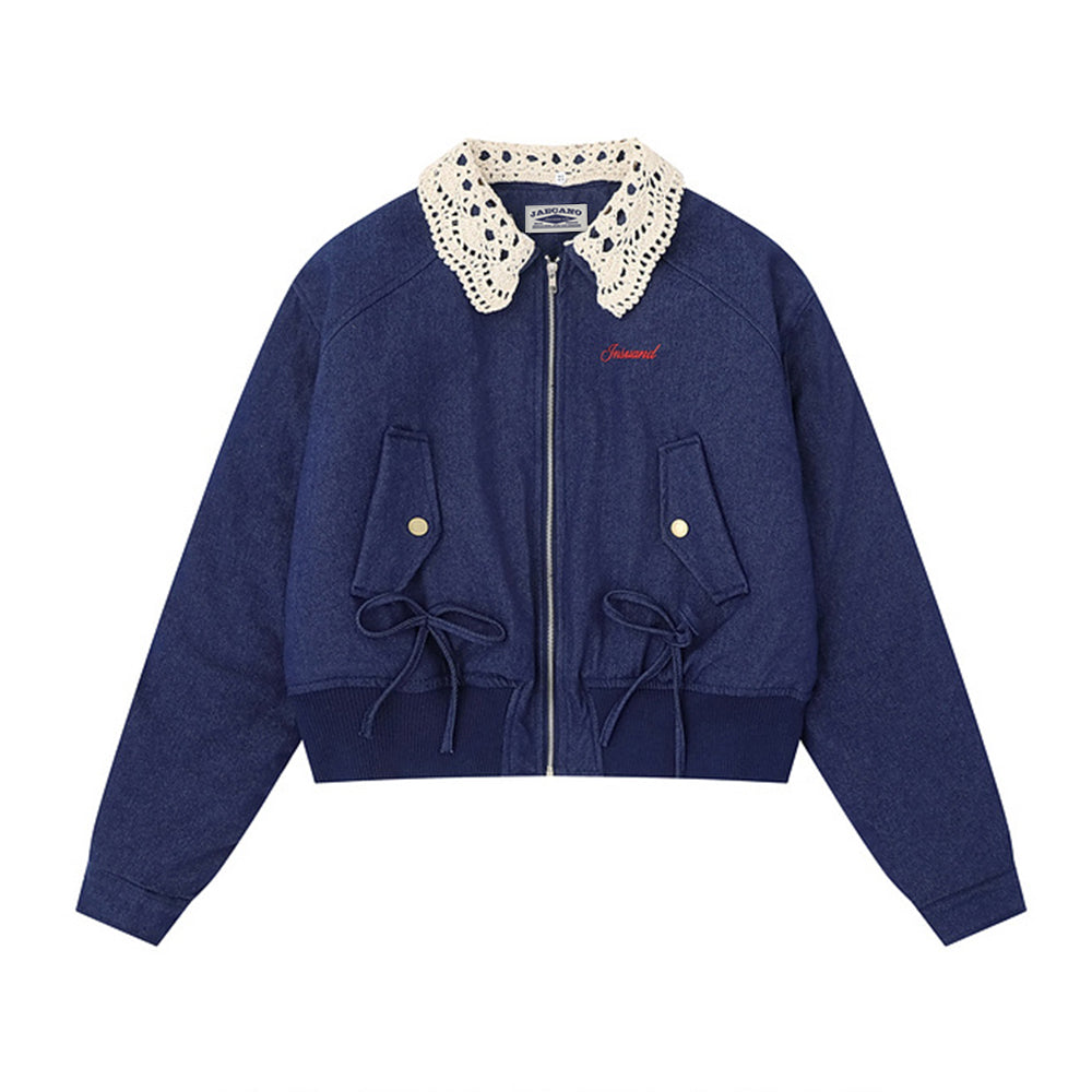 Retro-style knitted cotton coat (women's)