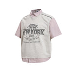 假兩件拼接短袖