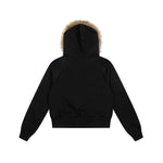 Retro hooded sweatshirt jacket