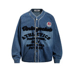 Washed letter jacket