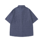 格紋短袖襯衫