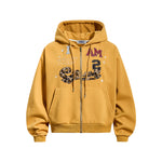 Retro leopard print hooded jacket