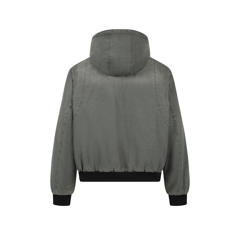 Patchwork cotton-padded jacket