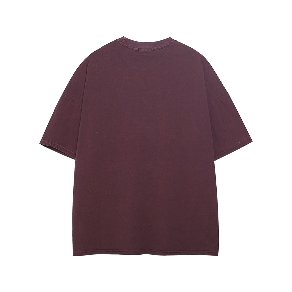 Retro distressed short sleeves