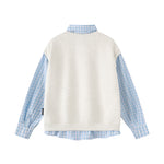 復古拼接假兩件衛衣