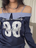 Plaid patchwork long sleeves (women's)