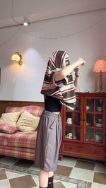 Retro striped couple short sleeves