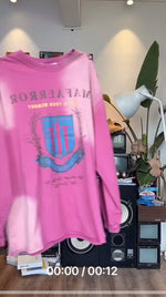 復古印花圓領衛衣