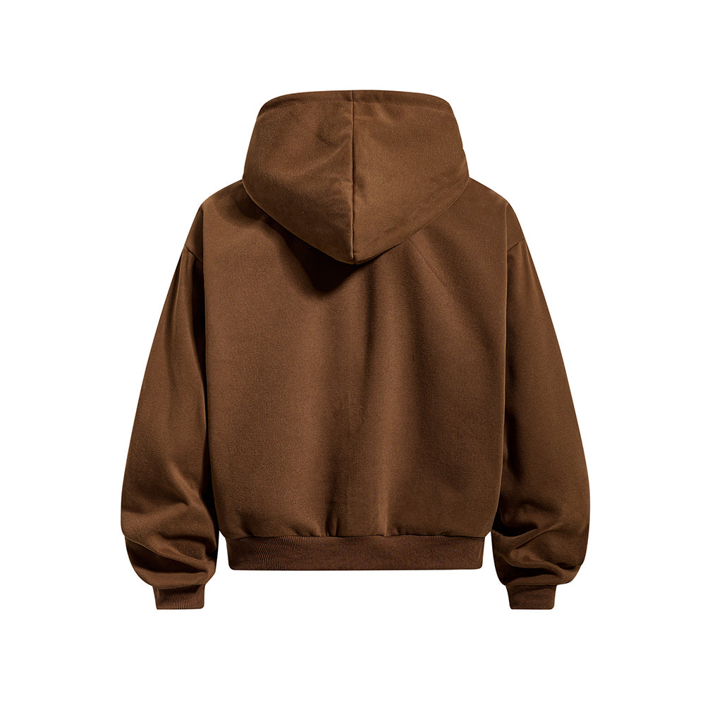 Retro Print Hooded Jacket