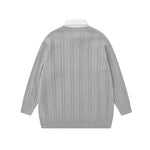 刺綉假兩件毛衣