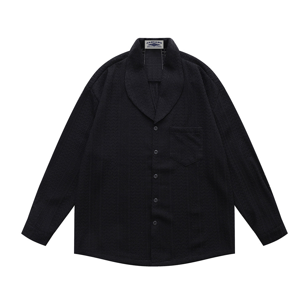 Casual couple long-sleeved shirt