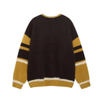 Retro contrasting color sweater